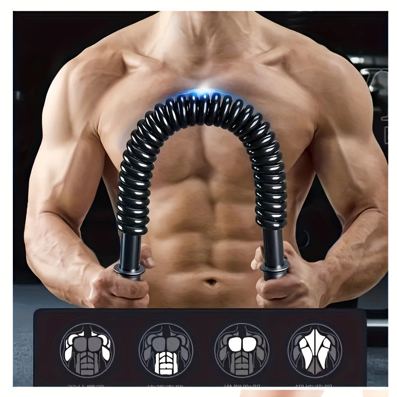 Chest Expander Arm Strength Training Bar 66lbs – Dual Head Arm Exerciser for Biceps Triceps Chest Shoulders Back, Home Gym Portable Fitness Equipment