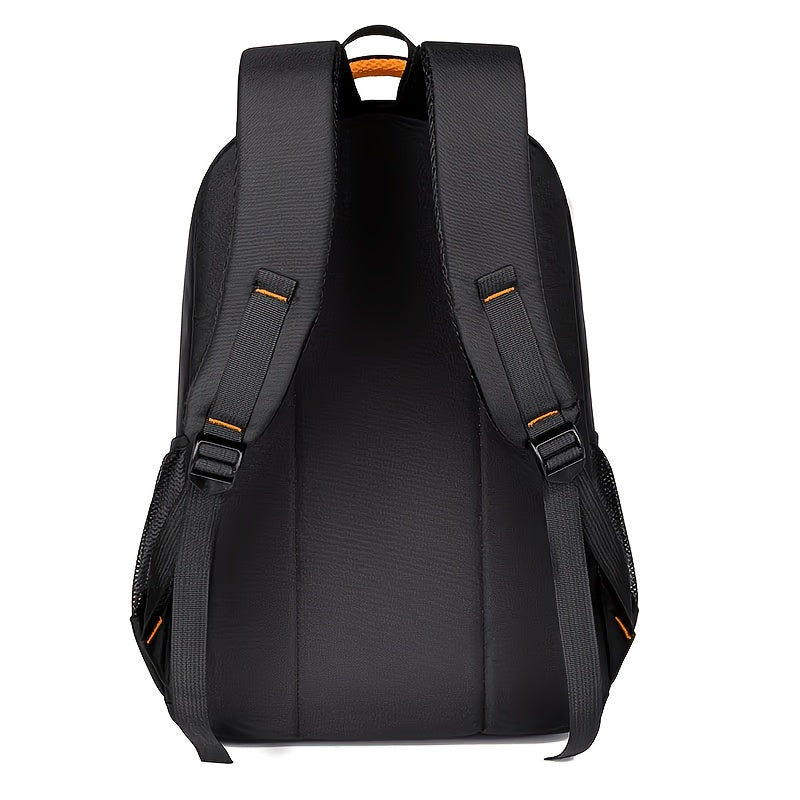 Men's Large Capacity Travel Backpack 3-Piece Set – Durable Nylon, Multi-Compartment Business & Campus Bag with Adjustable Straps, Black Laptop Backpack for Men