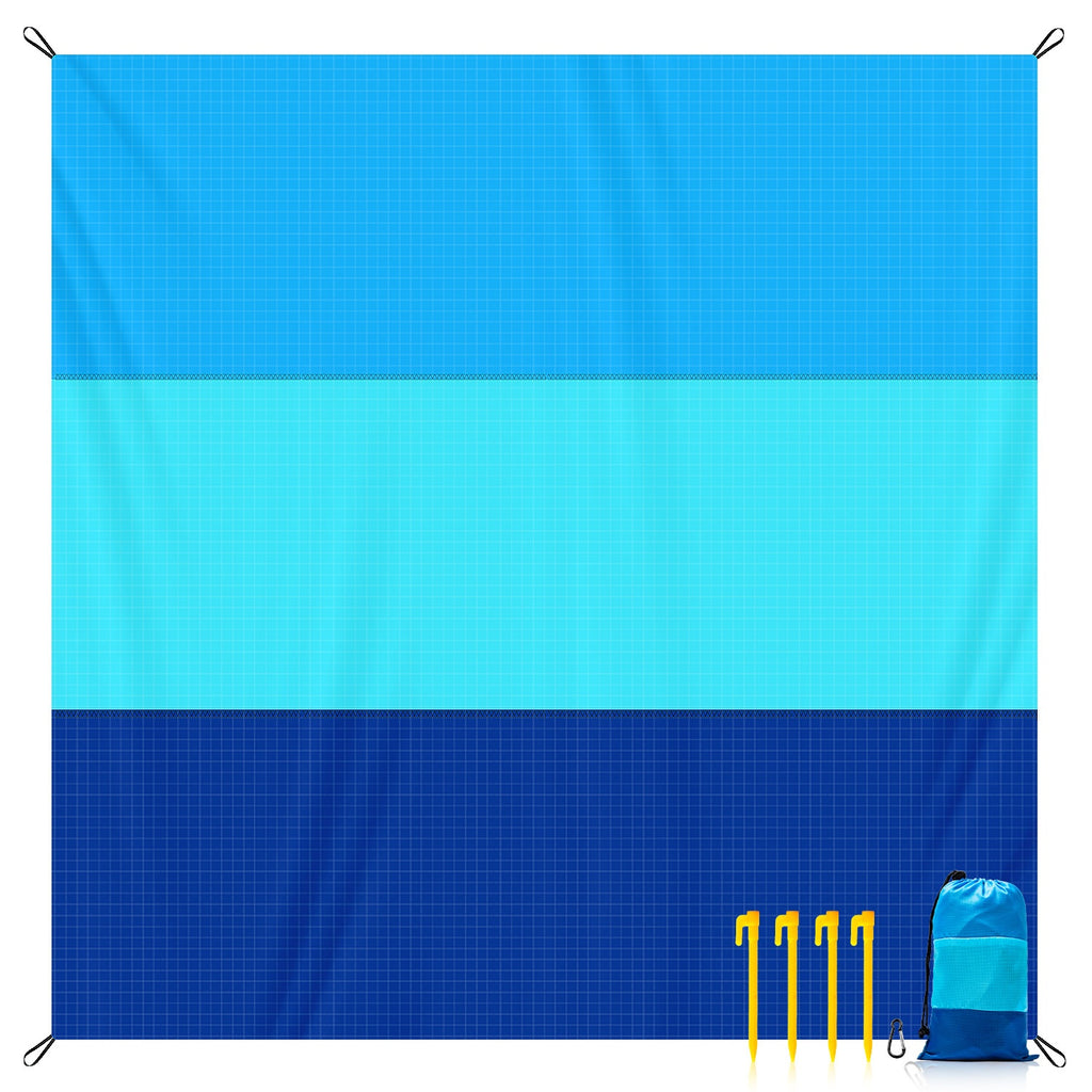 Sand Free Beach Blanket Extra Large 82x78 Inch for 4-7 People Anti-Sand Waterproof Picnic Mat – Lightweight Outdoor Mat for Beach Camping Hiking