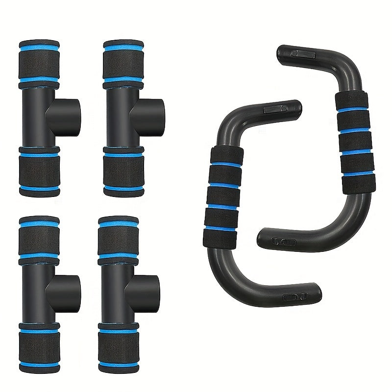 Push Up Bars 1 Pair Ergonomic Non-Slip 300 Lbs Textured Foam Grip Portable Home Gym Strength Training Stands Easy Assembly Fitness Gift
