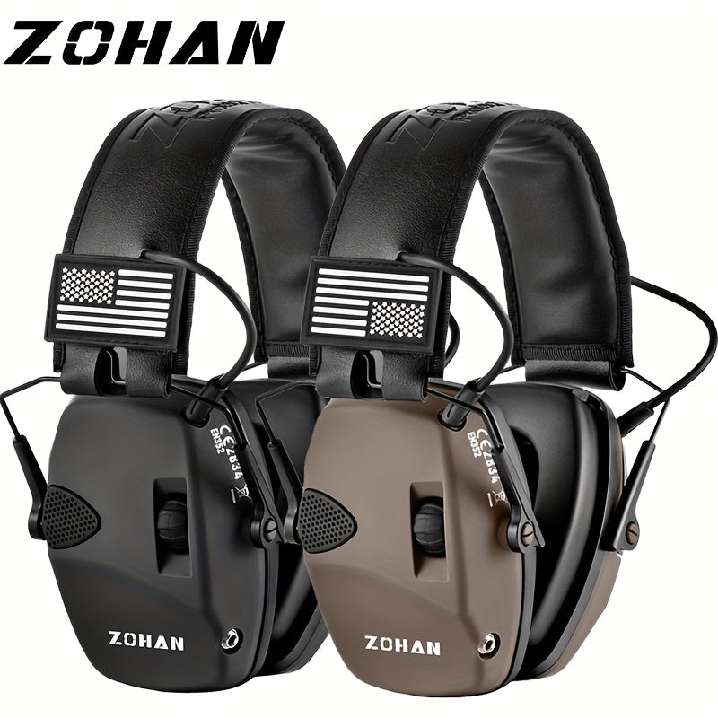 ZOHAN Electronic Shooting Earmuffs NRR 23dB – Noise Cancelling Ear Protection with Sound Amplification for Hunting, Range Shooting, Mowing & Industrial Use, Adjustable Fit, 7 Colors