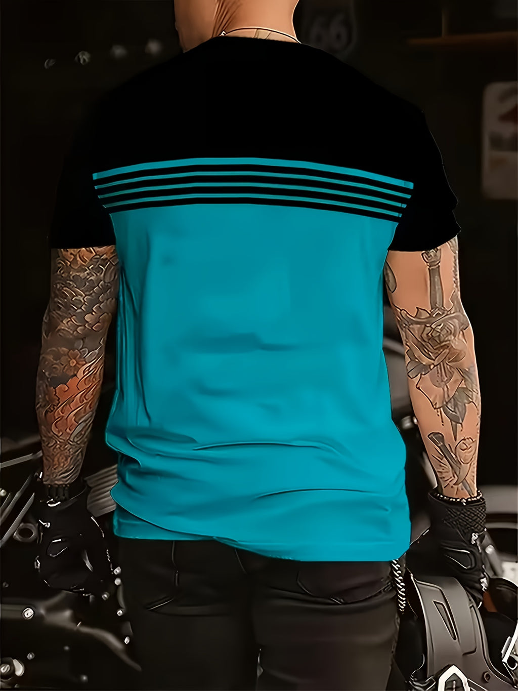 Men's Moisture Wicking T-Shirts 3 Pack Breathable Short Sleeve Vertical Stripe Athletic Tees Round Neck for Gym Beach Office Semi-Formal Wear S-XXXL