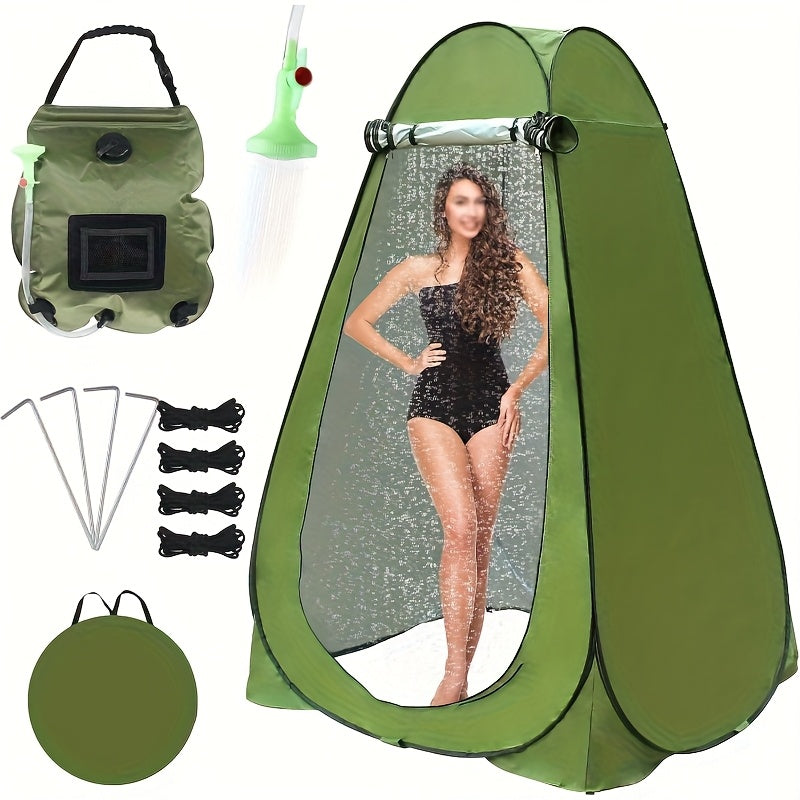 Portable Camping Toilet with Privacy Tent Pop Up Potty Shelter 12 Toilet Bags for Adults Outdoor Camping Travel Changing Shower