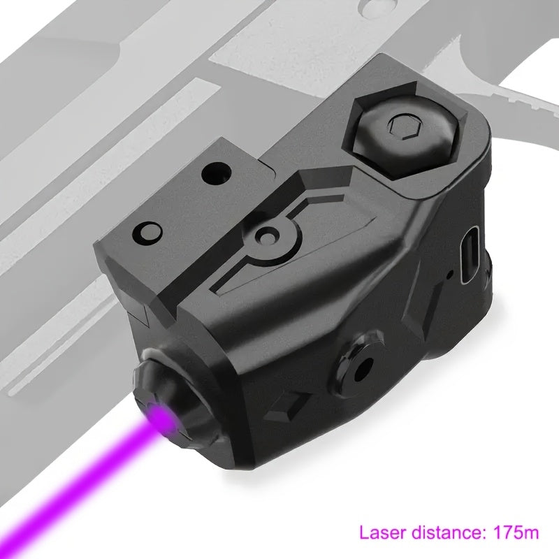 Picatinny Rail Laser Sight with Type-C Charging – Ultra Compact Green Red Purple Laser for 20mm Rail Pistols Rifles Handguns Ambidextrous Left Right Hand Compatible