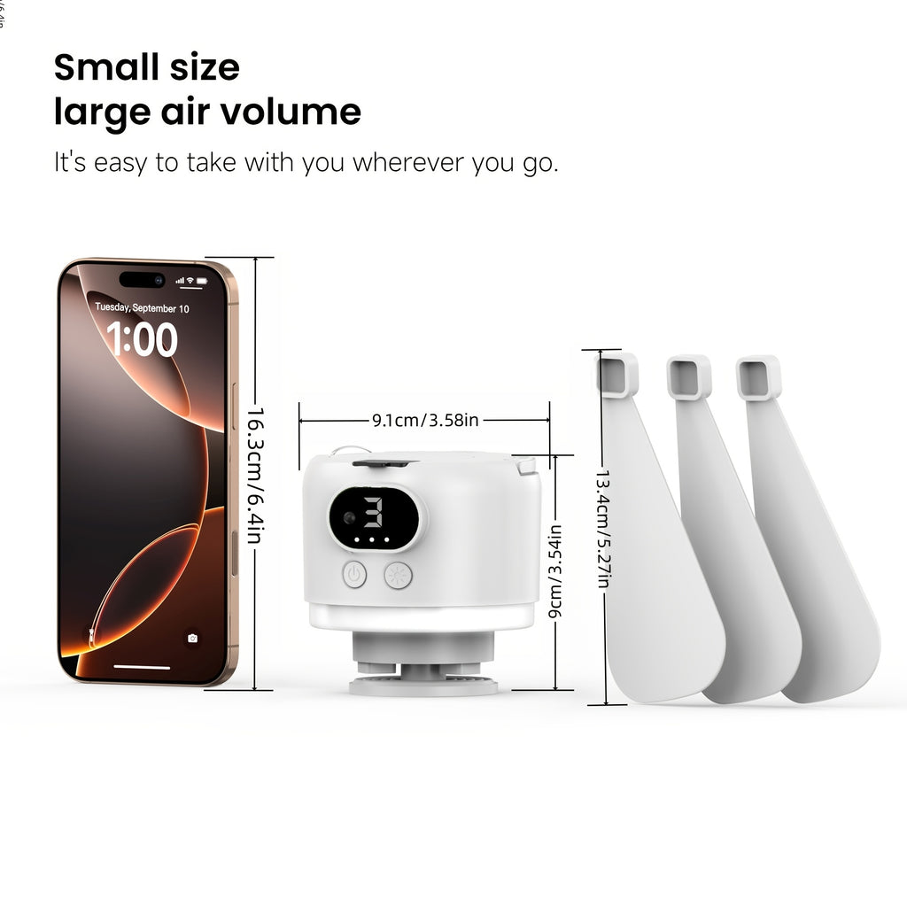 Portable Camping Ceiling Fan 10400mAh USB Rechargeable Tent Fan with Remote Control LED Light Detachable Blades 4 Speed Settings for Camping Hiking Outdoor Travel