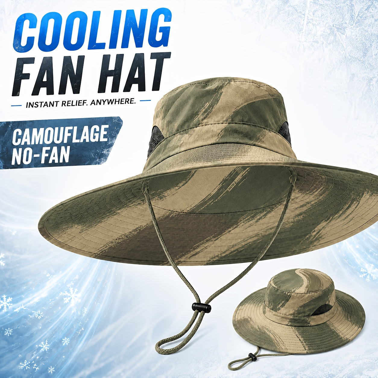 Solar Powered Cooling Fan Hat Wide Brim Dual Fans Adjustable Breathable Sun Hat for Men Women Outdoor Travel Garden Work Black Grey Khaki Camouflage