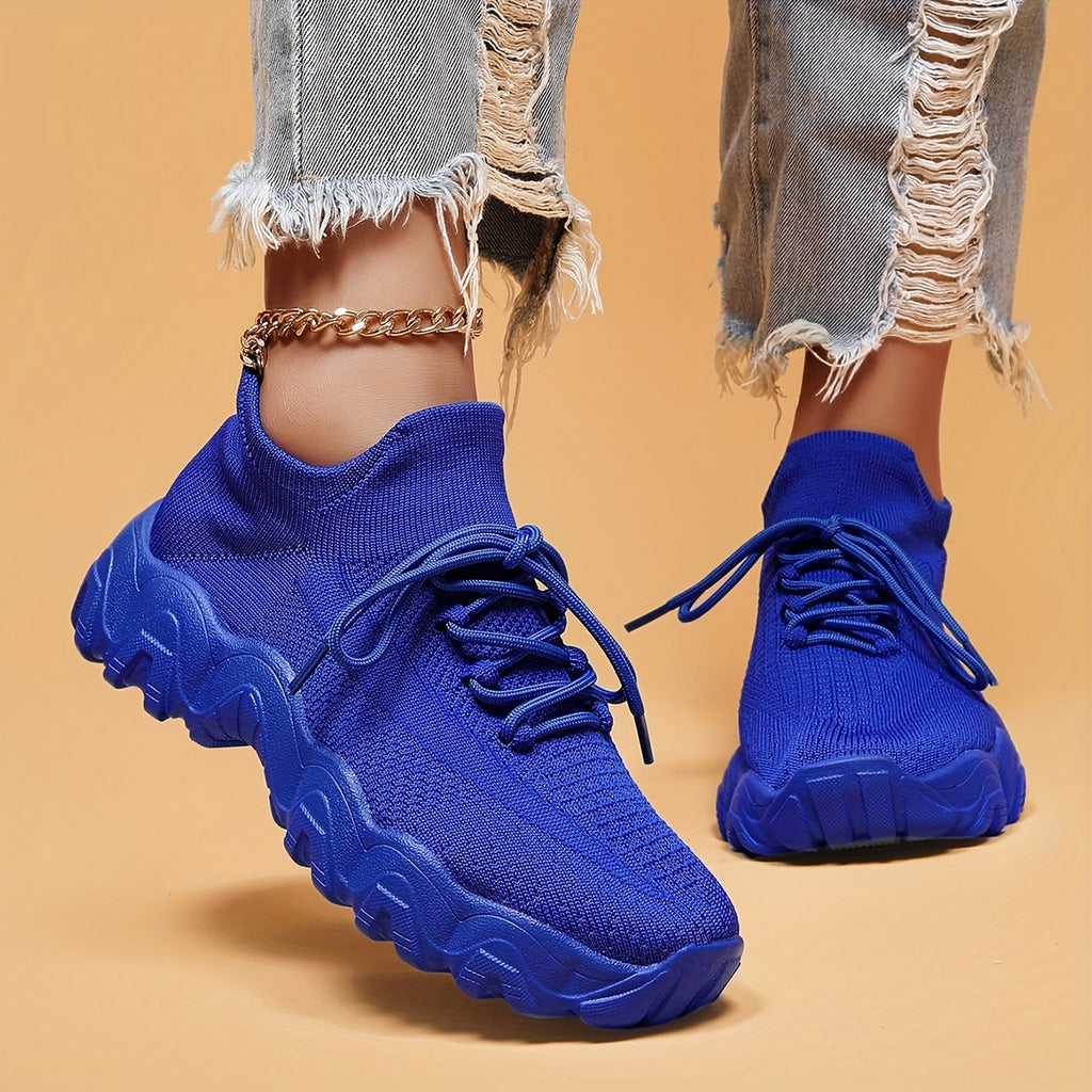 Women's Cushion Running Shoes Breathable Elastic Sock Sneakers Soft Sole – Road Running Outdoor Sports Gym Shoes for Women Sizes US 6-12 Gift for Mom Girlfriend