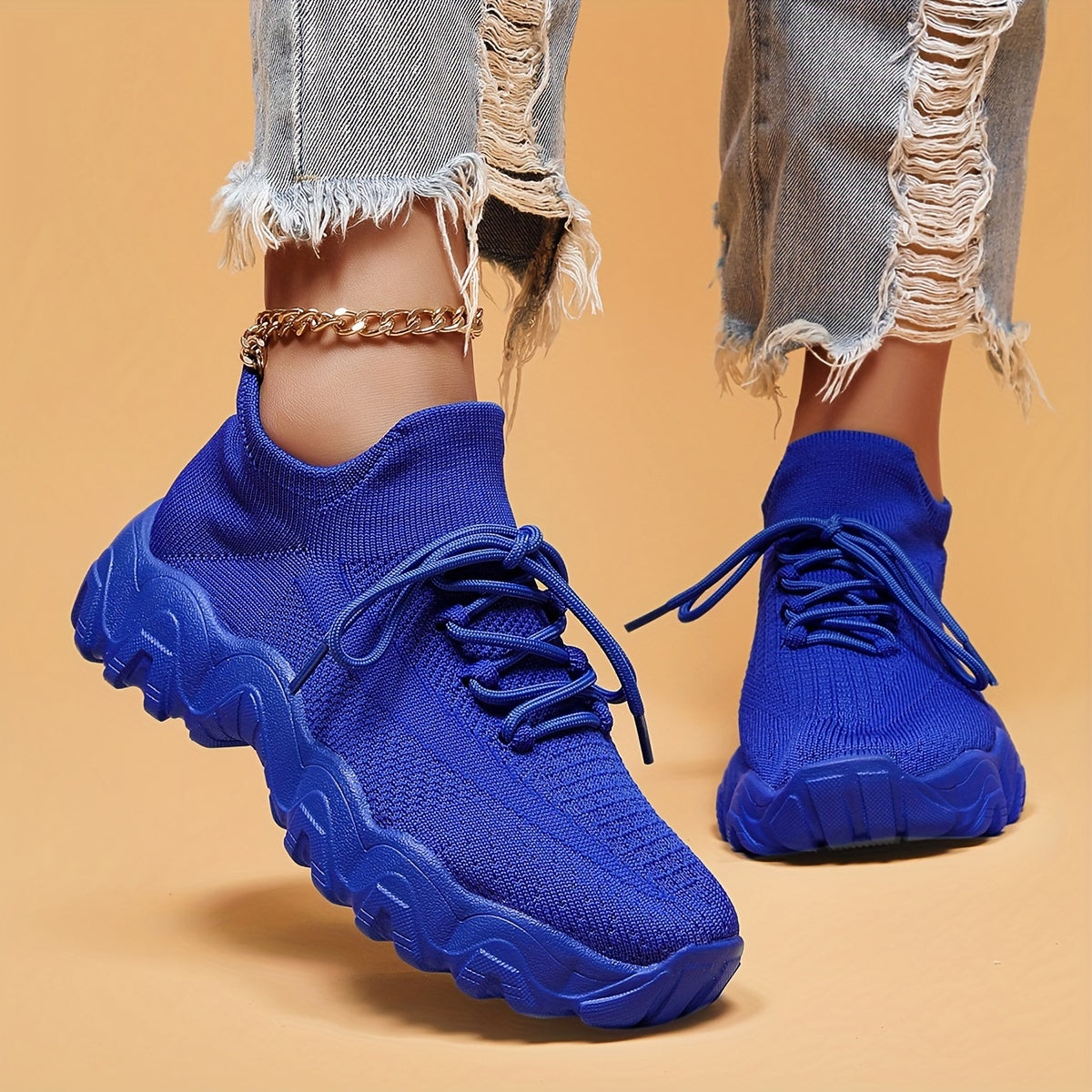 Women's Cushion Running Shoes Breathable Elastic Sock Sneakers Soft Sole – Road Running Outdoor Sports Gym Shoes for Women Sizes US 6-12 Gift for Mom Girlfriend