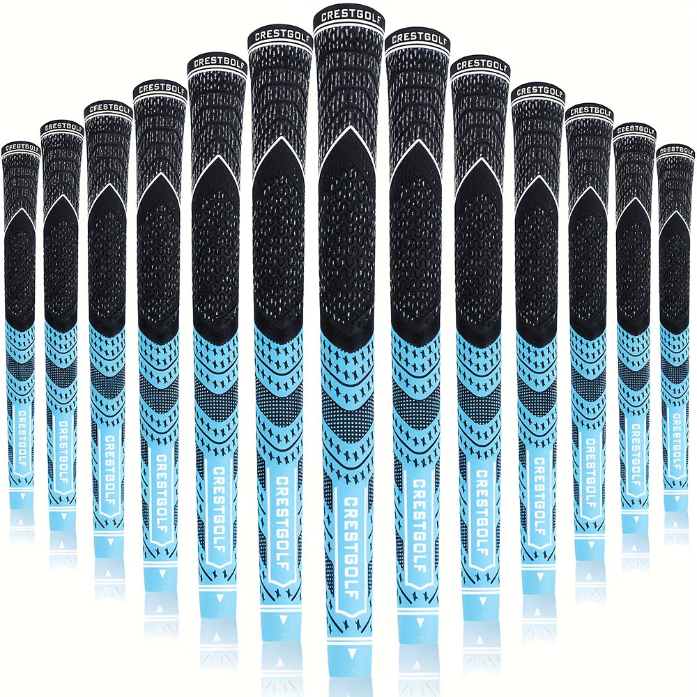 13pcs Golf Grips Set Midsize All Weather Compound Hybrid Rubber Golf Club Grips Ecological Yarn Thread Technology Multiple Colors