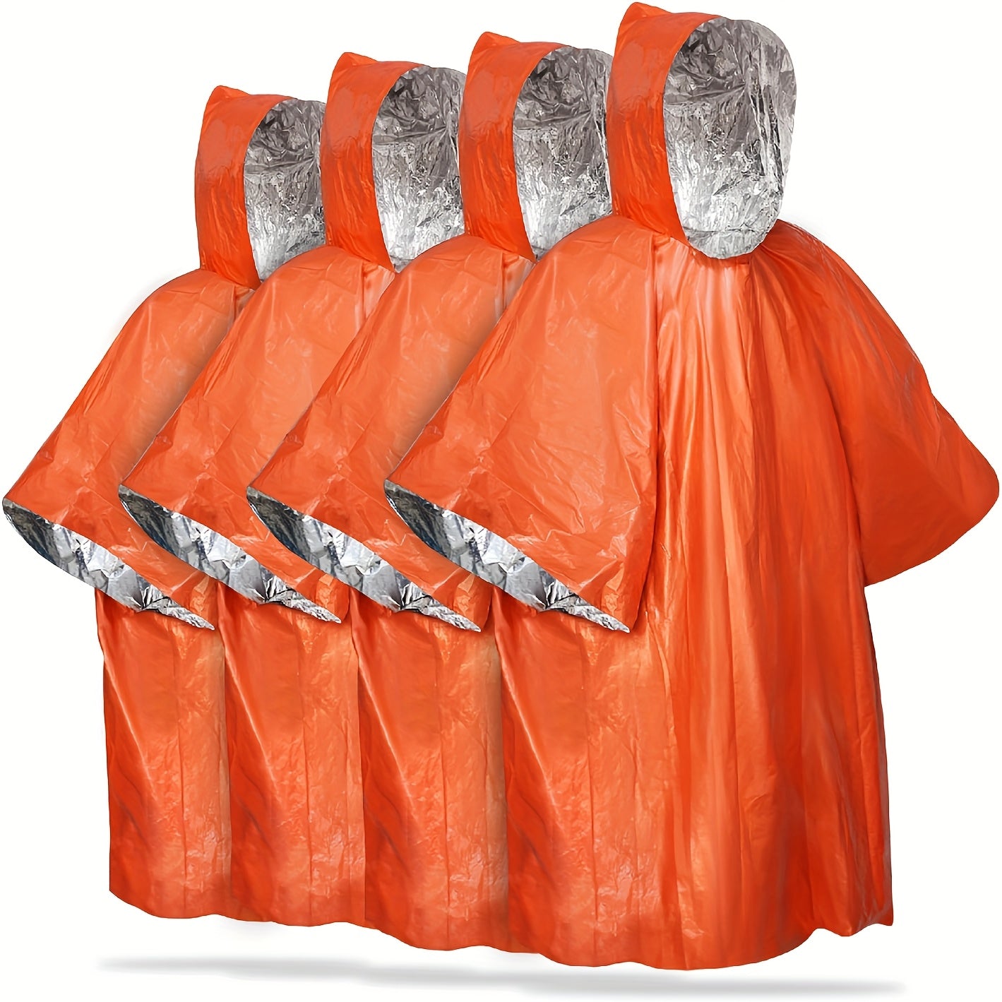 Emergency Rain Poncho Waterproof Two-Sided Thermal Blanket Pack – Portable Raincoat for Hiking Camping Survival Emergency Kit Bug Out Bag