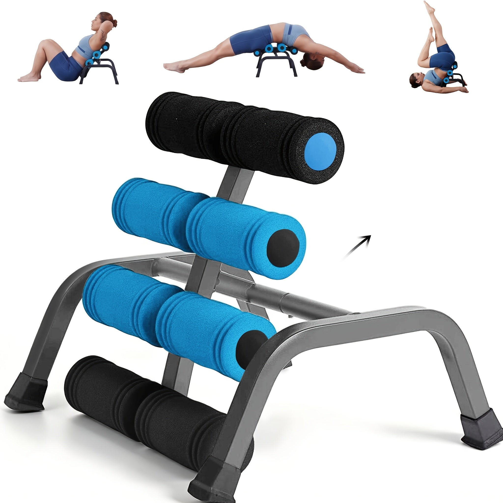 Mini Inversion Table Back Stretching Machine – Ab Trainer Handstand Training Yoga Home Gym Equipment for Back Pain Relief Core Strength Full Body Workout – Compact Space-Saving Design