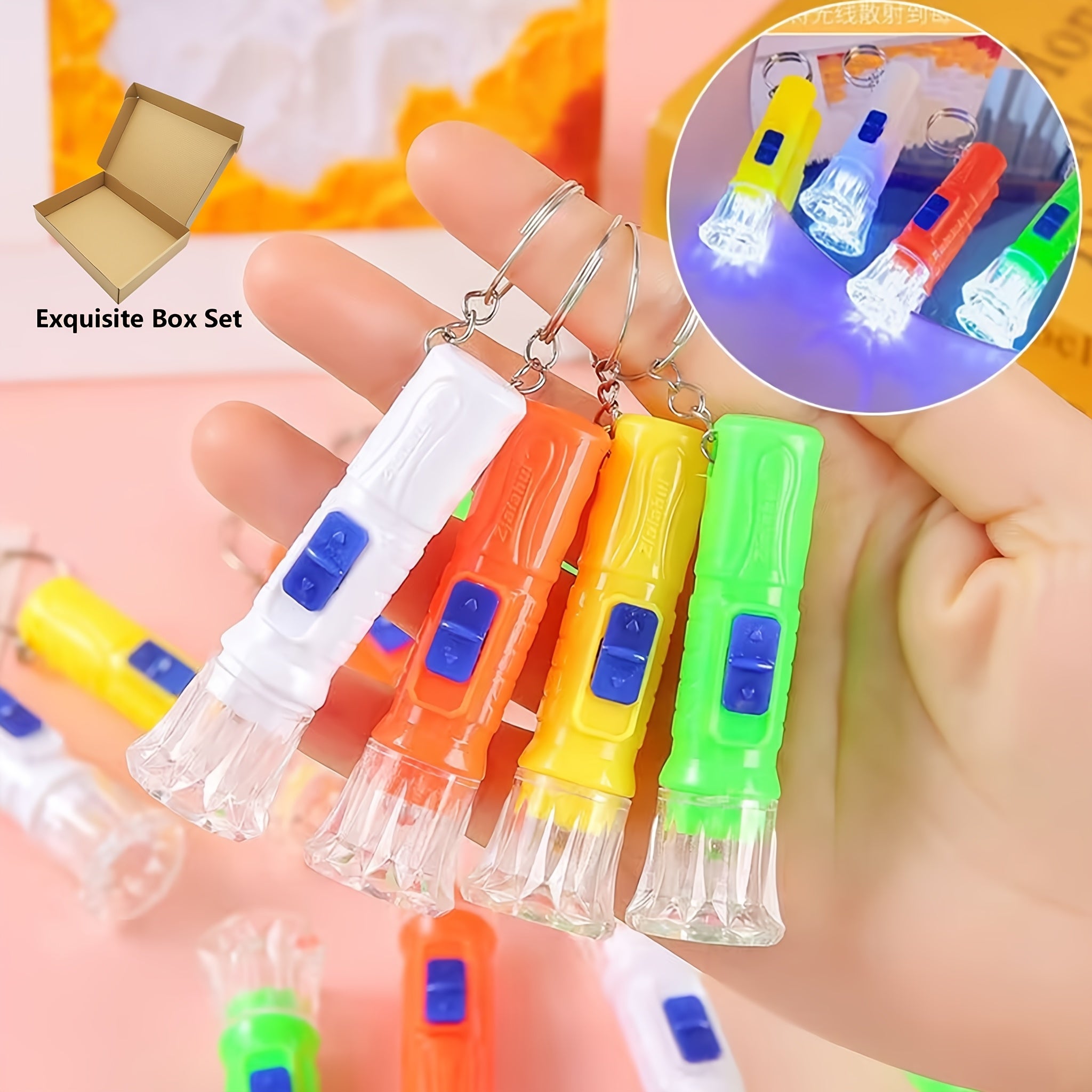 40-Pack Mini Flashlights Bulk – Small Portable Emergency Flashlights in Random Colors | 40 Lumens, Battery Included | Party Favors, Holiday Gifts, Christmas & New Year Stocking Stuffers