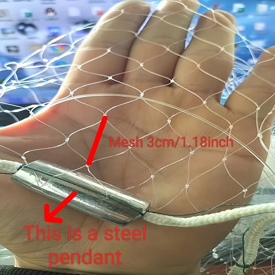 Handmade Fishing Net Set – Heavy-Duty Nylon Bait Cage for Catching Saltwater & Freshwater Fish, Shrimp & Crabs, Sturdy & Durable, Great Fishing Gift