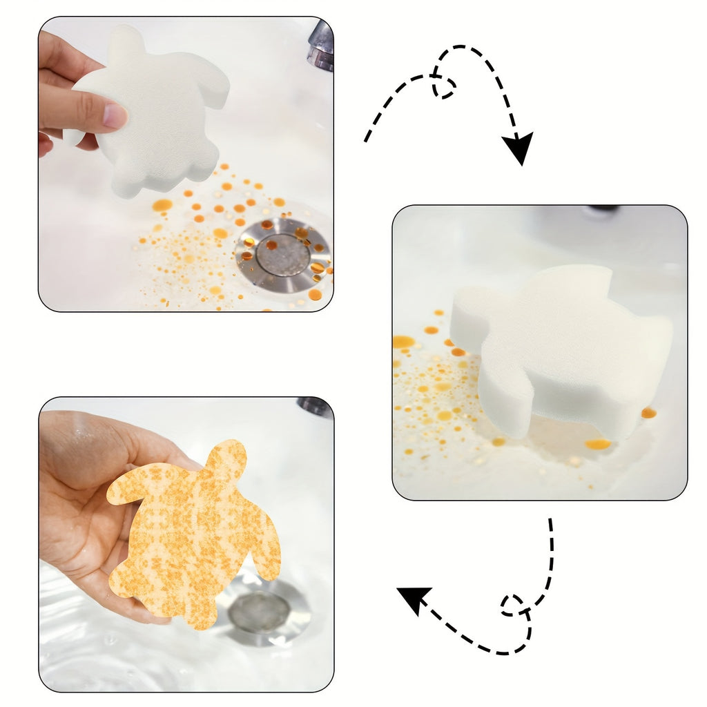Pool Oil Scum Absorber Sponge Turtle Shape 30/50/100 Pack, Floating Oil Absorbing Ball for Swimming Pool Hot Tub Spa Water Cleaner, Reusable Pool Cleaning Sponge for Sunscreen Body Oil Removal