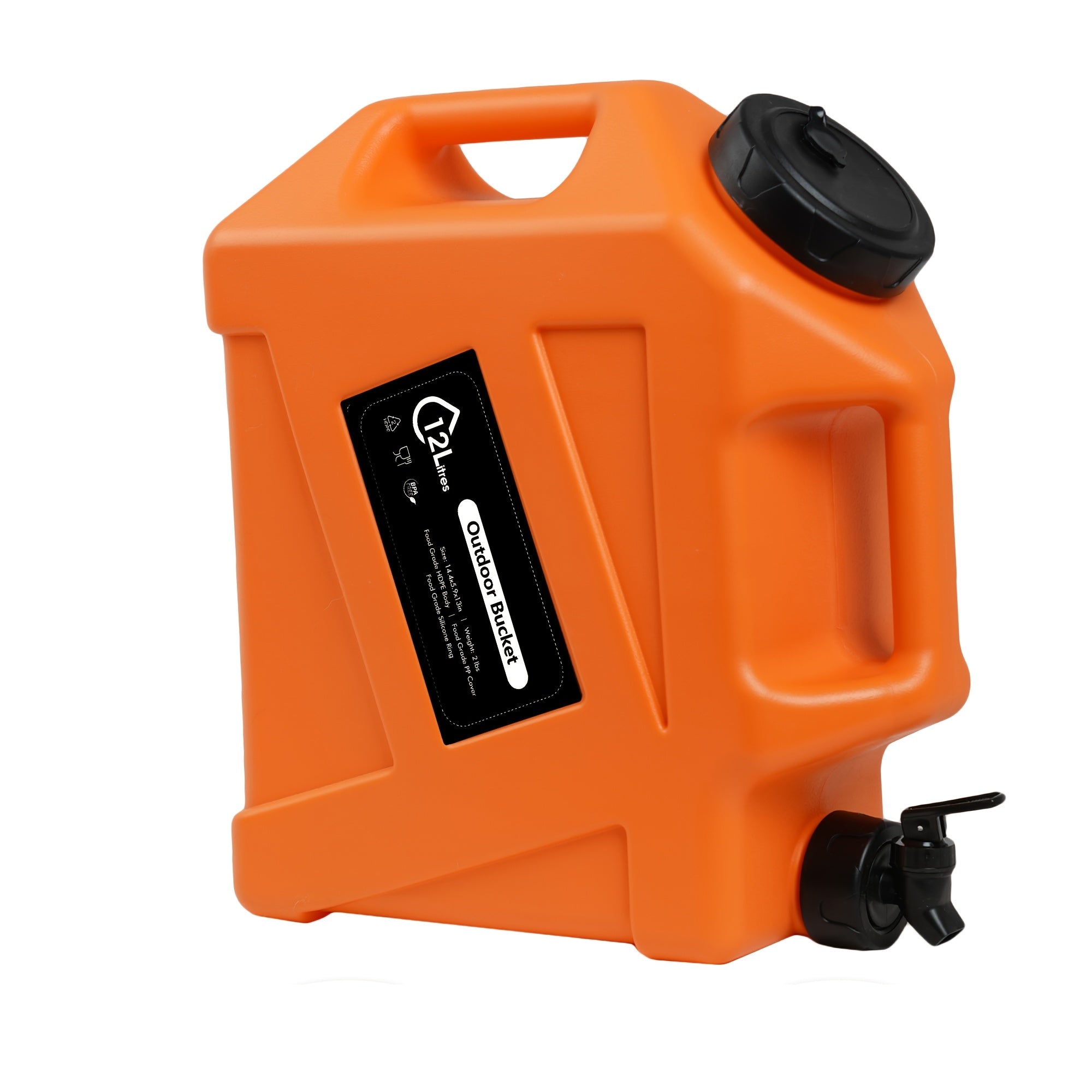 Water Jug with Spigot & 2 Handles – BPA Free PVC Water Container 2.6 to 5 Gal for Camping, RV, Hiking & Outdoor Water Storage, Multiple Colors & Sizes