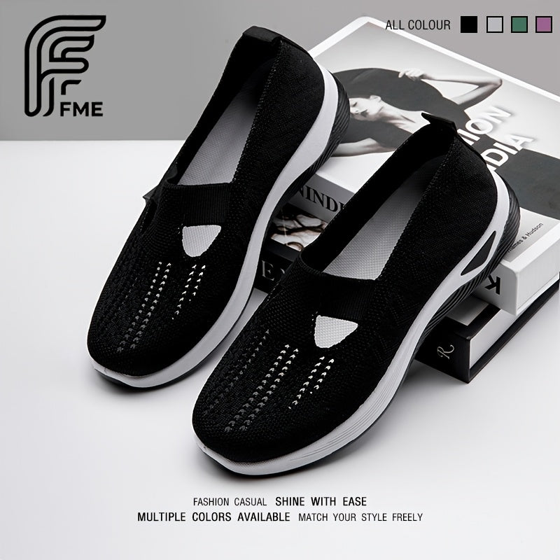 Women's Orthopedic Knitted Breathable Slip-On Shoes Arch Support – Walking Running Casual Sneakers 12 Colors US 2.5-10.5
