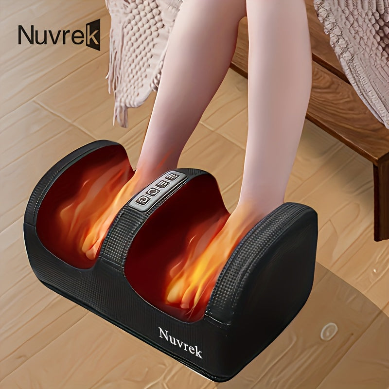 Foot Massager for Circulation and Relaxation with Heat – Electric Foot Massager Machine, Father's Day Mother's Day Gift, Black & Red