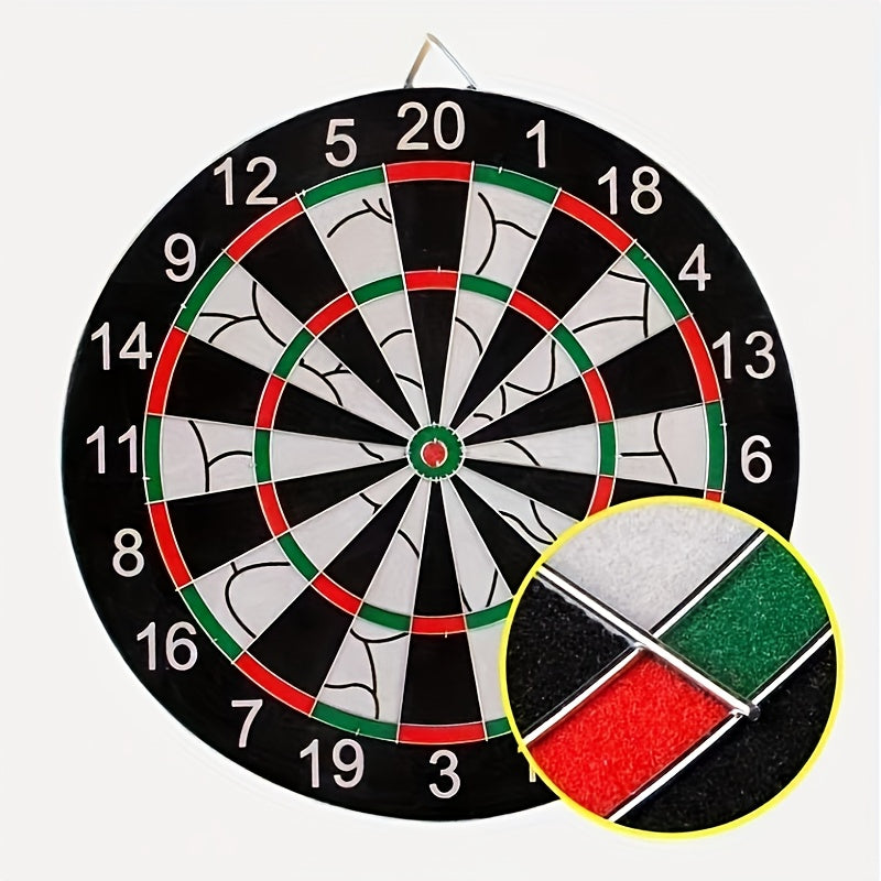 17 Inch Dart Board Set Double Sided Flocking Dartboard Solid Alloy Frame with 12 Darts for Family Games Office Bar Professional Competition Home Entertainment