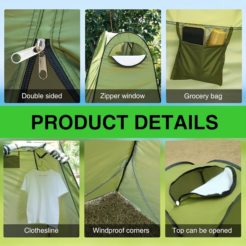Portable Privacy Shower Tent for Camping – Outdoor Changing Room, Toilet Shelter & Shower Enclosure for Hiking, Beach, Backpacking & Campsite Use