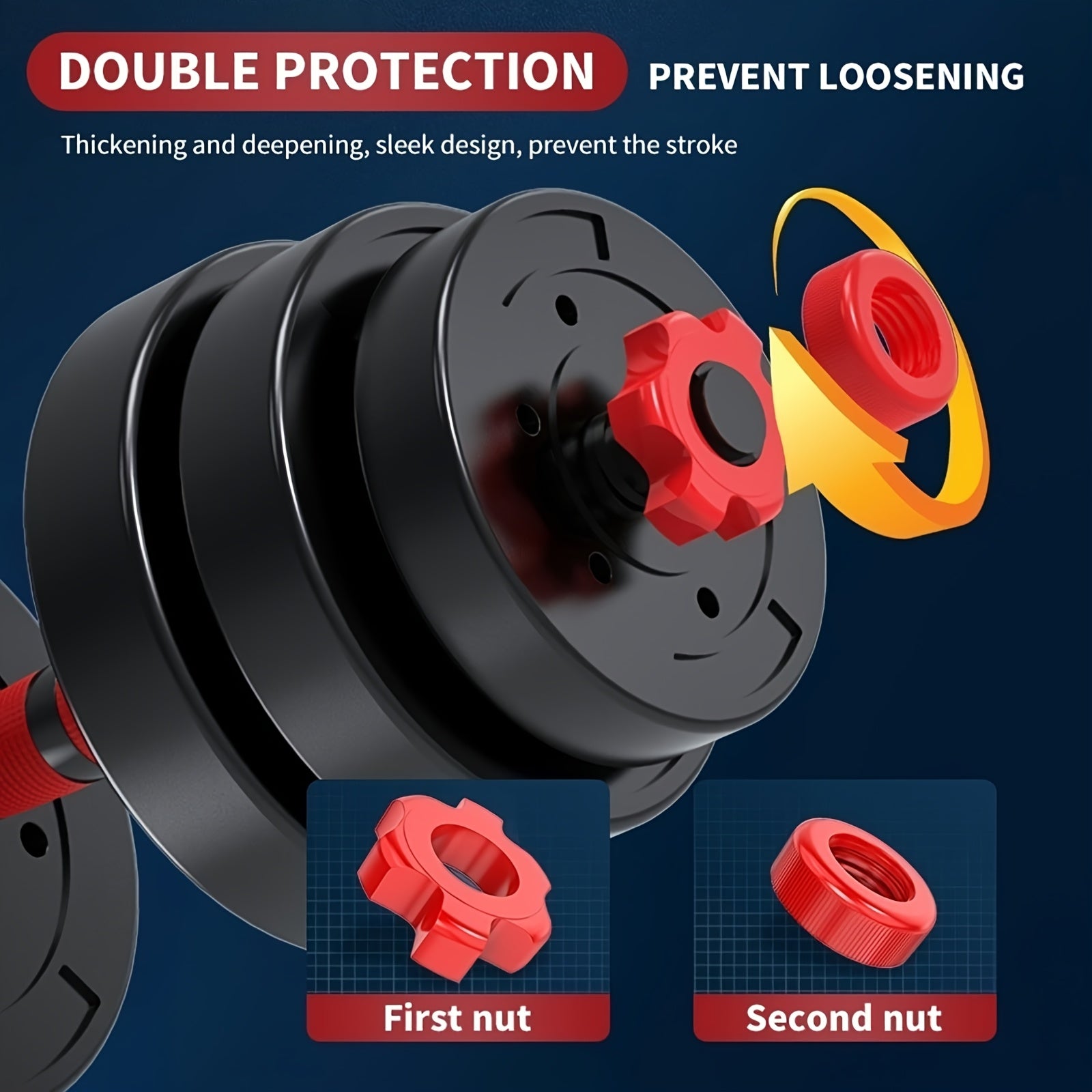 Adjustable Dumbbell Set with Barbell & Bumper Plates for Home Gym Strength Training – 22LB & 44LB Free Weights for Men & Women