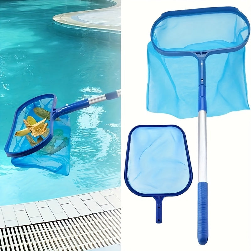 Pool Skimmer Net Set 3 Pack with Adjustable 17-40 Inch Telescopic Pole, Fine Mesh Leaf Skimmer for Swimming Pool Hot Tub Spa Fountain, Pool Cleaning Net with Extendable Handle