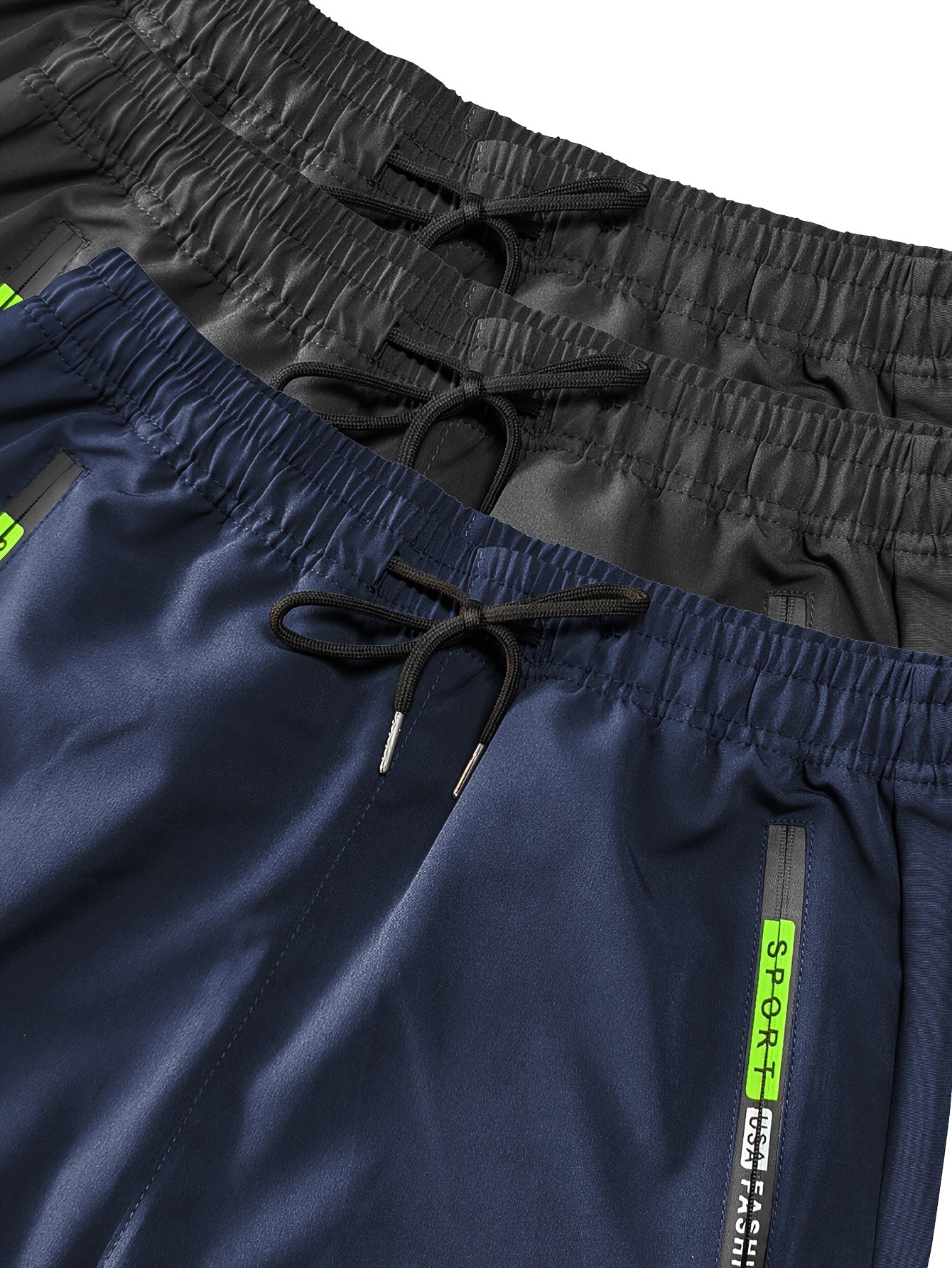 Men's Lightweight Cargo Pants with Drawstring & Elastic Waist – Multi Zipper & Side Pockets, Breathable Regular Fit for Hiking, Camping & Casual Outdoor Wear, S-XXXL
