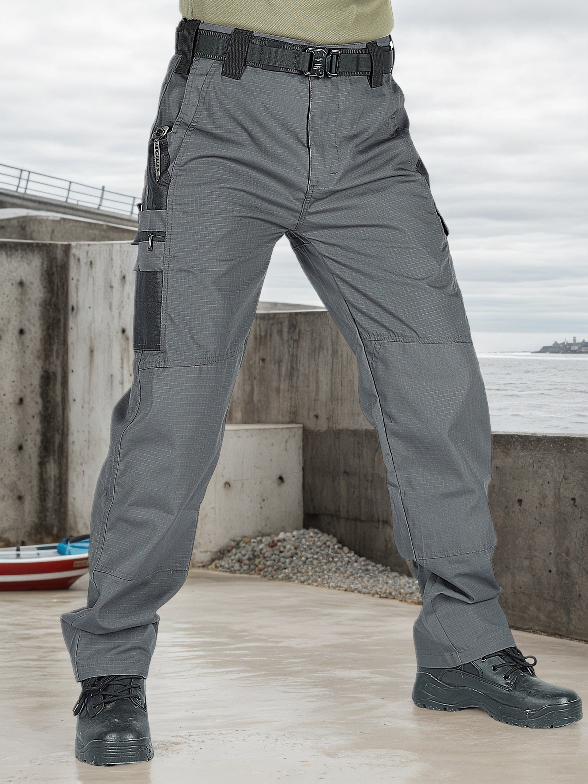 2-Pack Men's Utility Cargo Pants – Lightweight Tactical Workwear with Stretch Ripstop Fabric, Multi-Pocket Design, Sizes S-XXXL, 6 Color Combinations