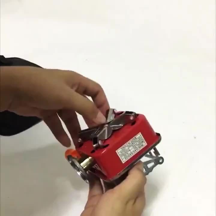 Stainless Steel Mini Folding Camp Stove – Portable Windproof Butane Gas Stove with Adjustable Flame for Camping, Hiking, Picnics & Outdoor Cooking