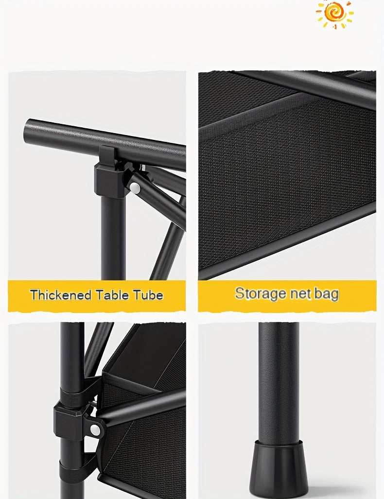 Portable Camping Picnic Table with Carry Bag – Foldable Roll-Up Outdoor Table for Beach, Backyard, Barbecue, Patio & Picnic
