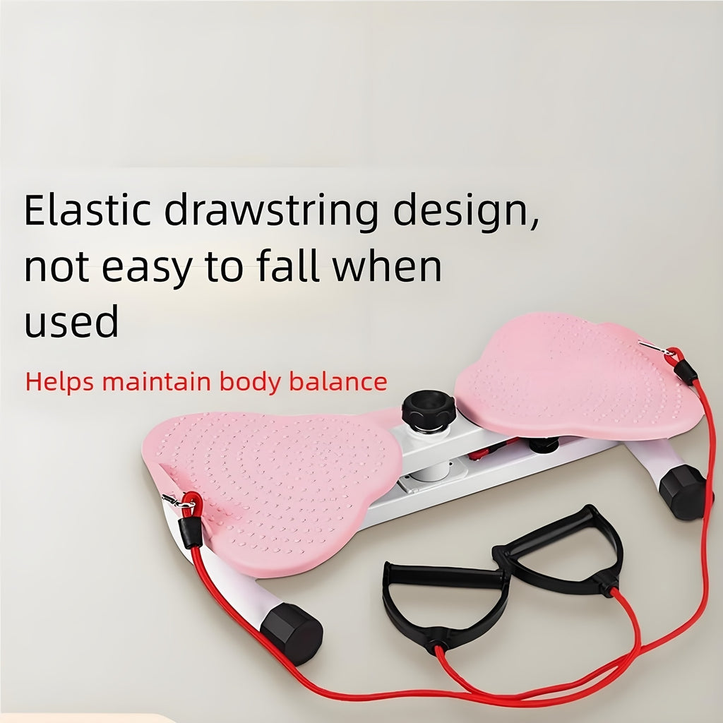 Waist Twisting Board Ab Twister Exercise Machine 360LBS Noiseless Home Gym Digital Display Tracks Time Reps Calories with Figure-8 Resistance Band for Core Workout