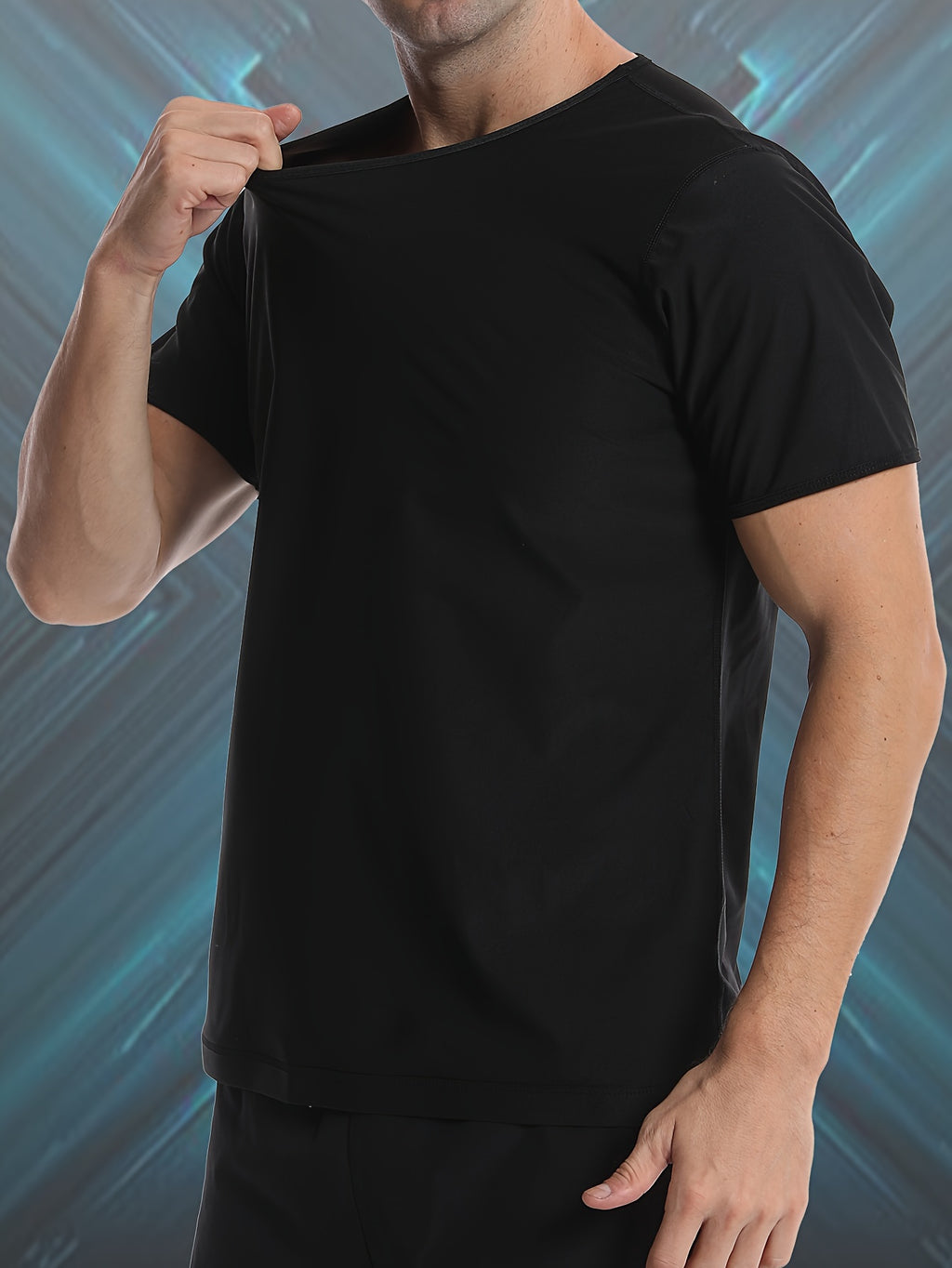 Men's Compression Shaping Short Sleeve Sauna Sweat Shirt – Tight Fit Workout T-Shirt for Gym, Running, Yoga & Training | 90% Polyester 10% Elastane | S–XXL