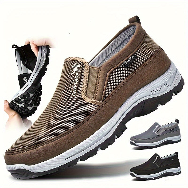 Breathable Men's Hiking Shoes Non-Slip – Lightweight Outdoor Trail Trekking Footwear for Men, Comfortable Grip Shoes, US Sizes 6.5-12.5, Brown, Black, Grey & Sea Blue