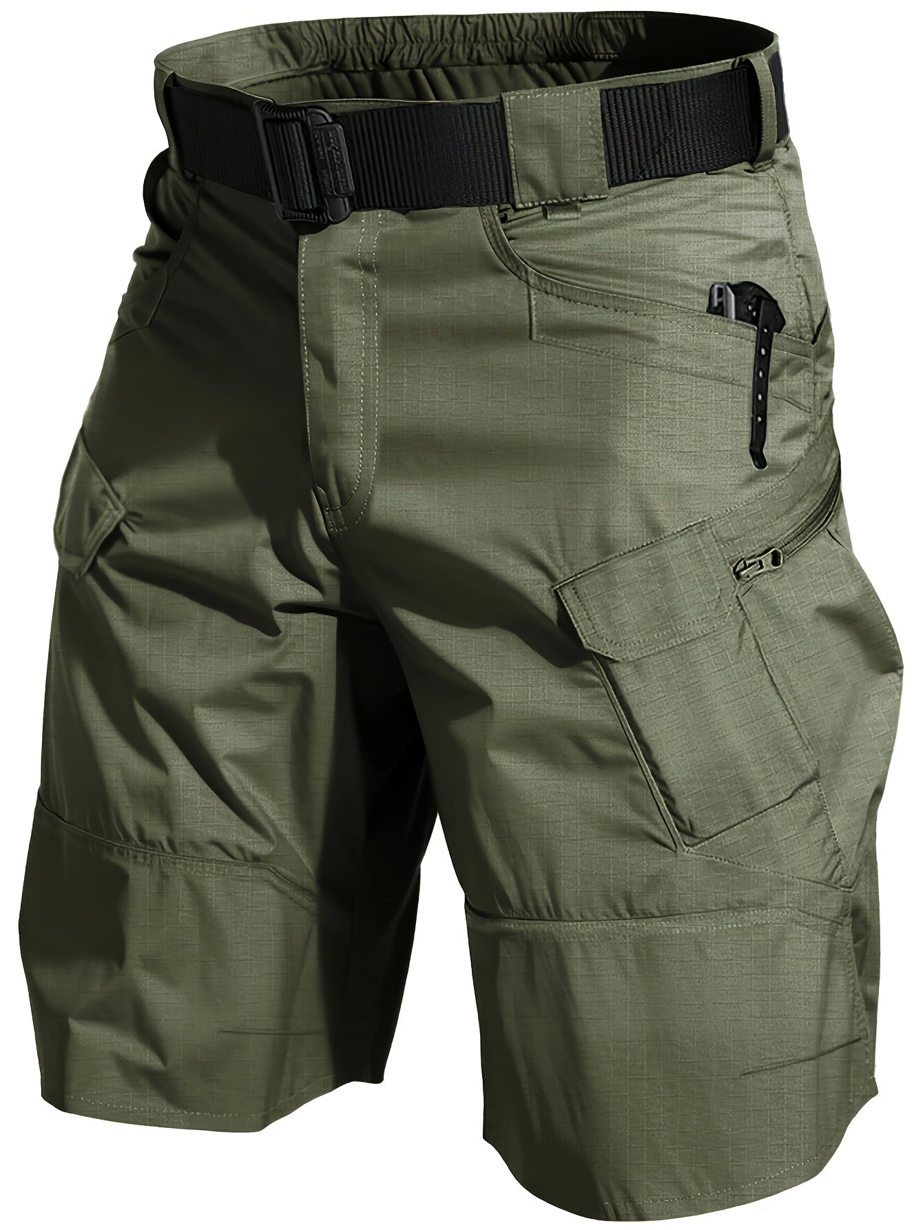 Cargo Shorts for Men 2 Pack – Multi-Pocket 100% Polyester Regular Fit Outdoor Hiking Work Casual Shorts S-XXXL (Black, Gray, Khaki, Army Green)