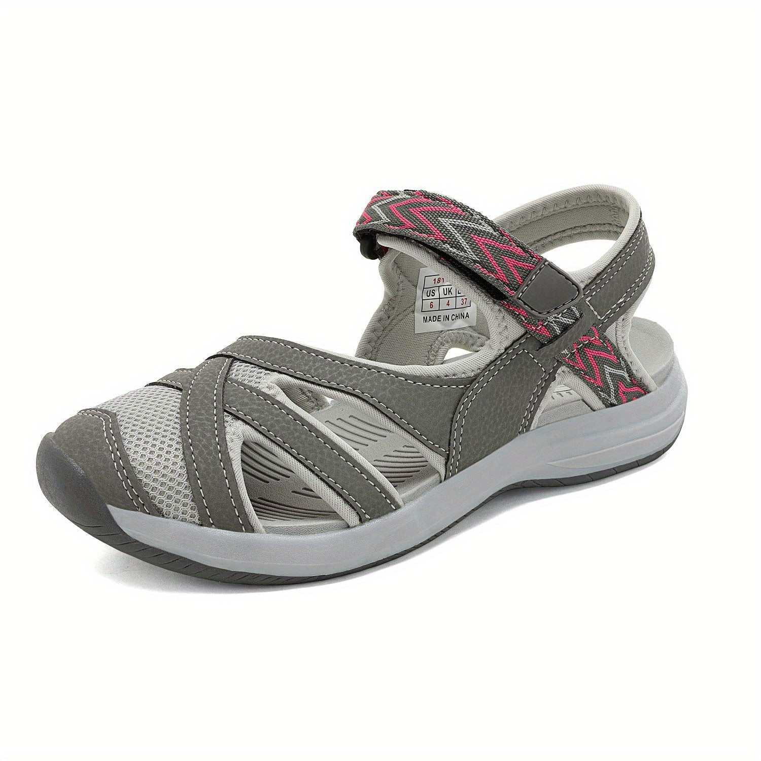 Women's Outdoor Hiking Sandals Summer Sport Athletic Walking Sandals – Breathable Cap Toe TPR Sole Hook-Loop Closure Lightweight Trail Travel Camping Beach Khaki Black Blue Grey US 5-11