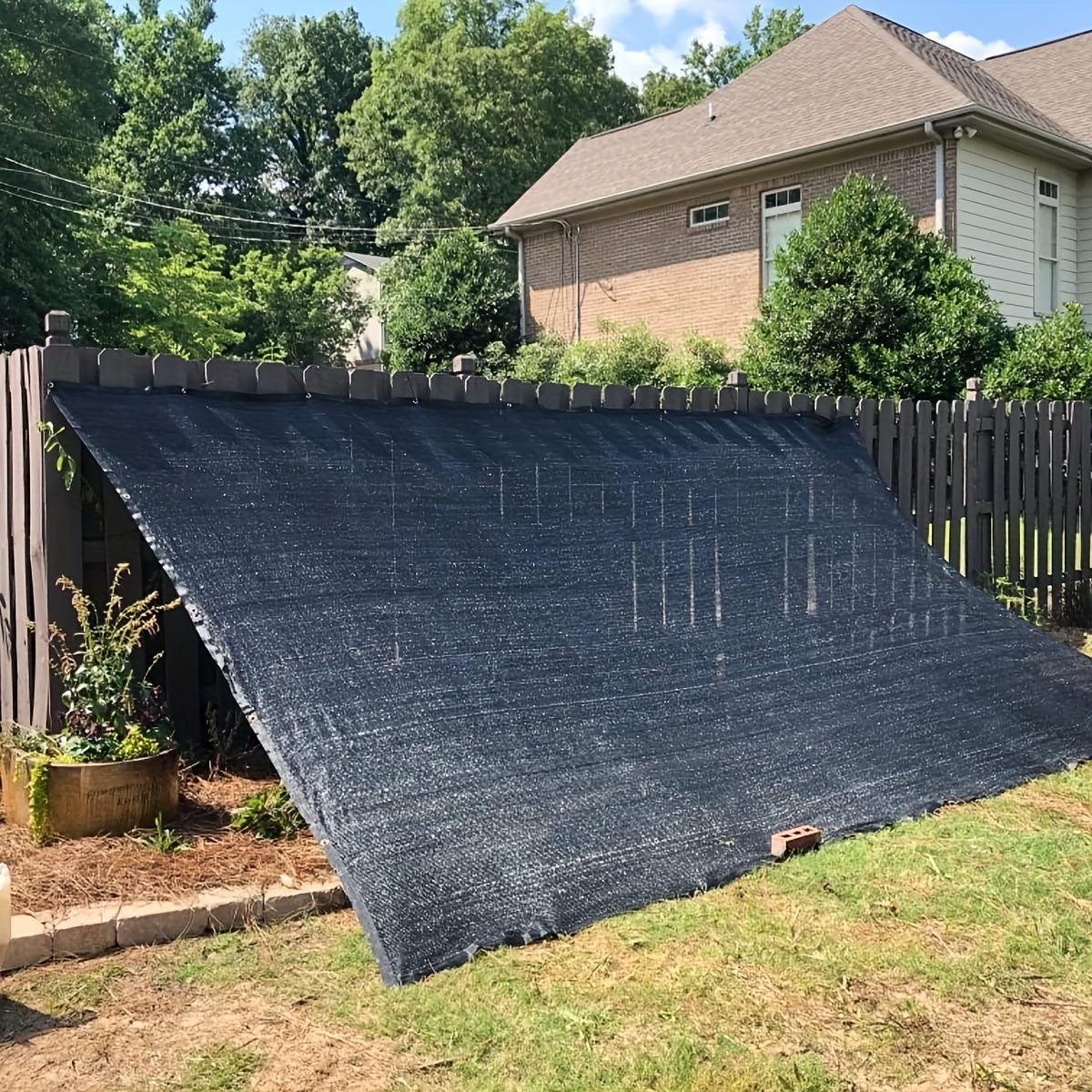 Black Shade Cloth 80% Mesh Tarp – Sun Shade Net for Greenhouse Patio Garden Vegetables Plants Chicken Coop Outdoor Protection Reinforced Grommets Multiple Sizes
