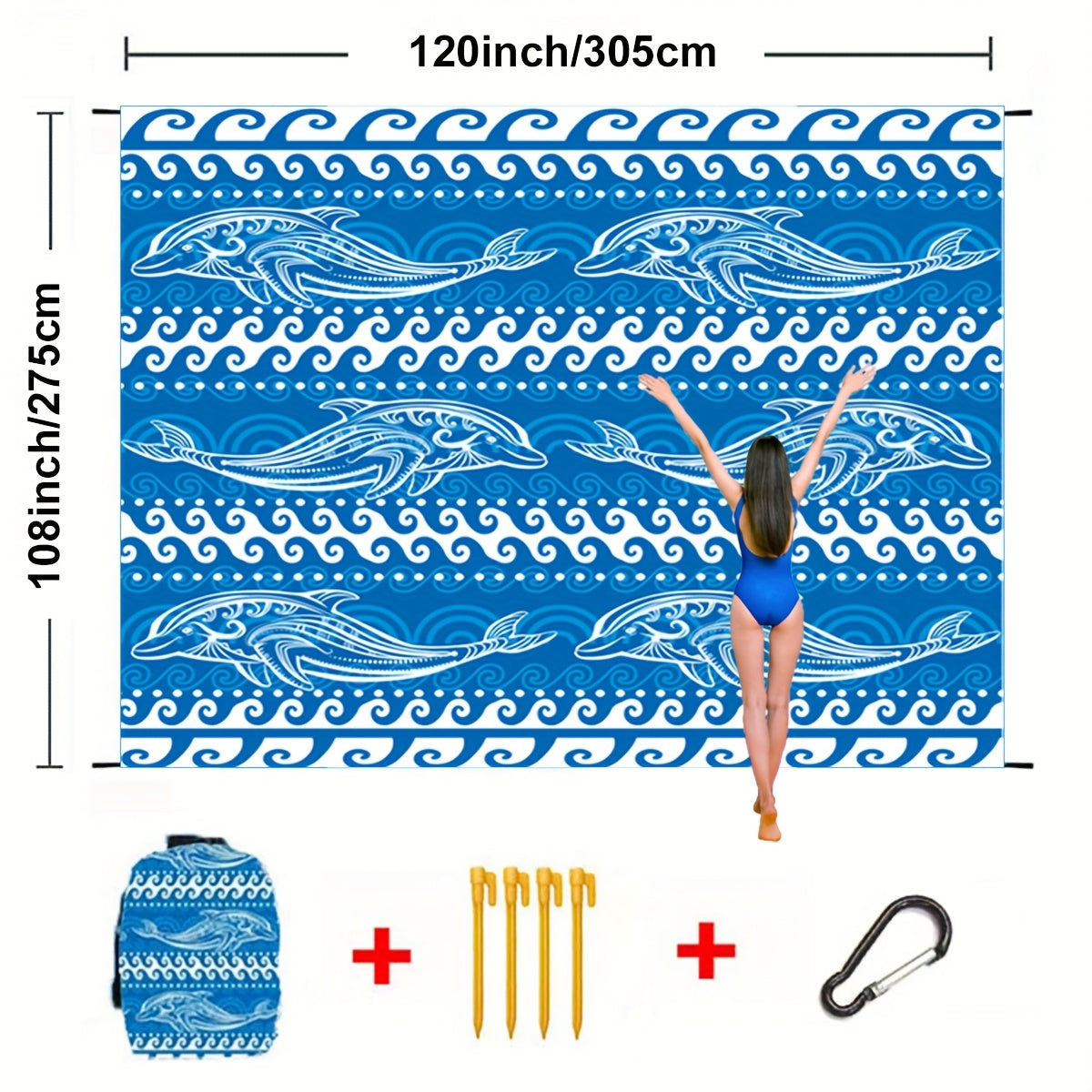 Sand-Free Beach Blanket Oversized – Quick-Dry Lightweight Sandproof Mat for Beach, Camping, Picnic & Travel | Fits 2–10 Adults | Multiple Styles & Sizes