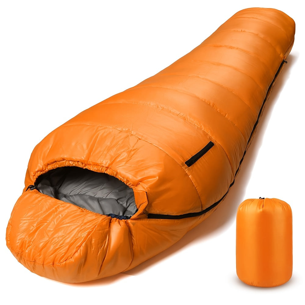 Mummy Sleeping Bag 15-45°F 3-4 Season Cold Weather Ripstop Shell Synthetic Fill Anti-Snag Zipper Lightweight Washable for Backpacking Camping Hiking Adults Up to 6ft