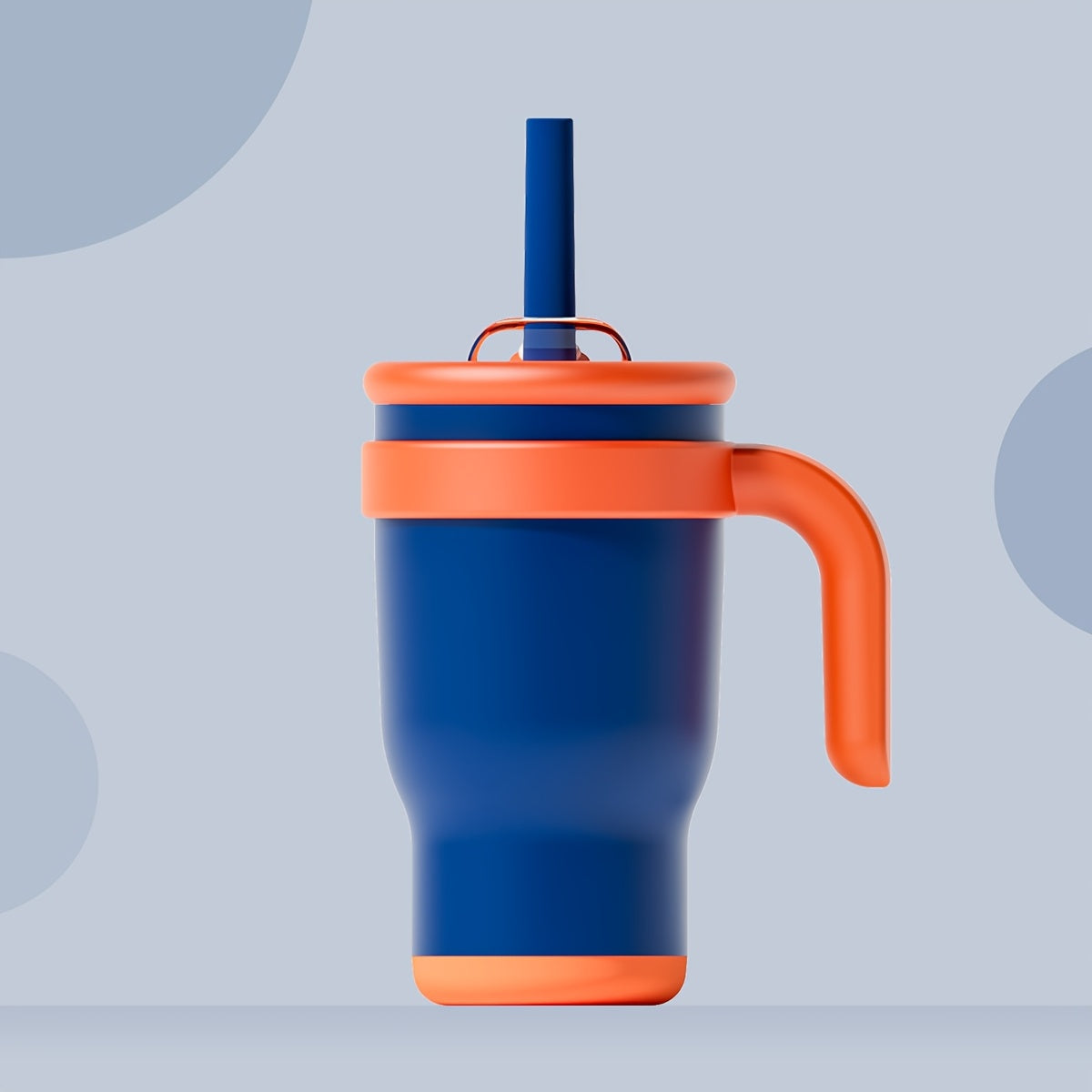 14oz Insulated Coffee Mug with Handle and Straw Double Wall Stainless Steel Tumbler Silicone Boot Sleeve Splash Proof Lid Fits Cup Holders for Women Office Yoga Gym Car 8 Colors