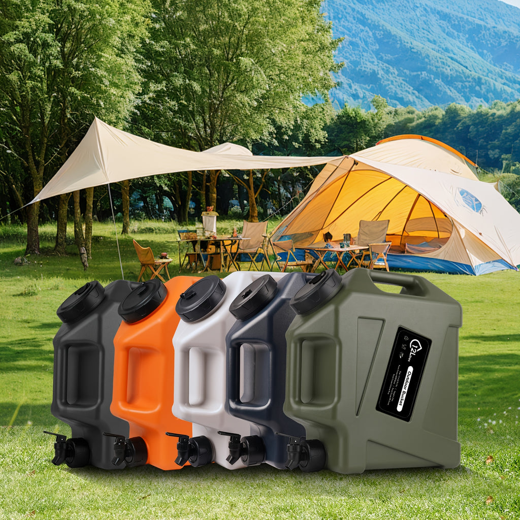 Water Jug with Spigot & 2 Handles – BPA Free PVC Water Container 2.6 to 5 Gal for Camping, RV, Hiking & Outdoor Water Storage, Multiple Colors & Sizes