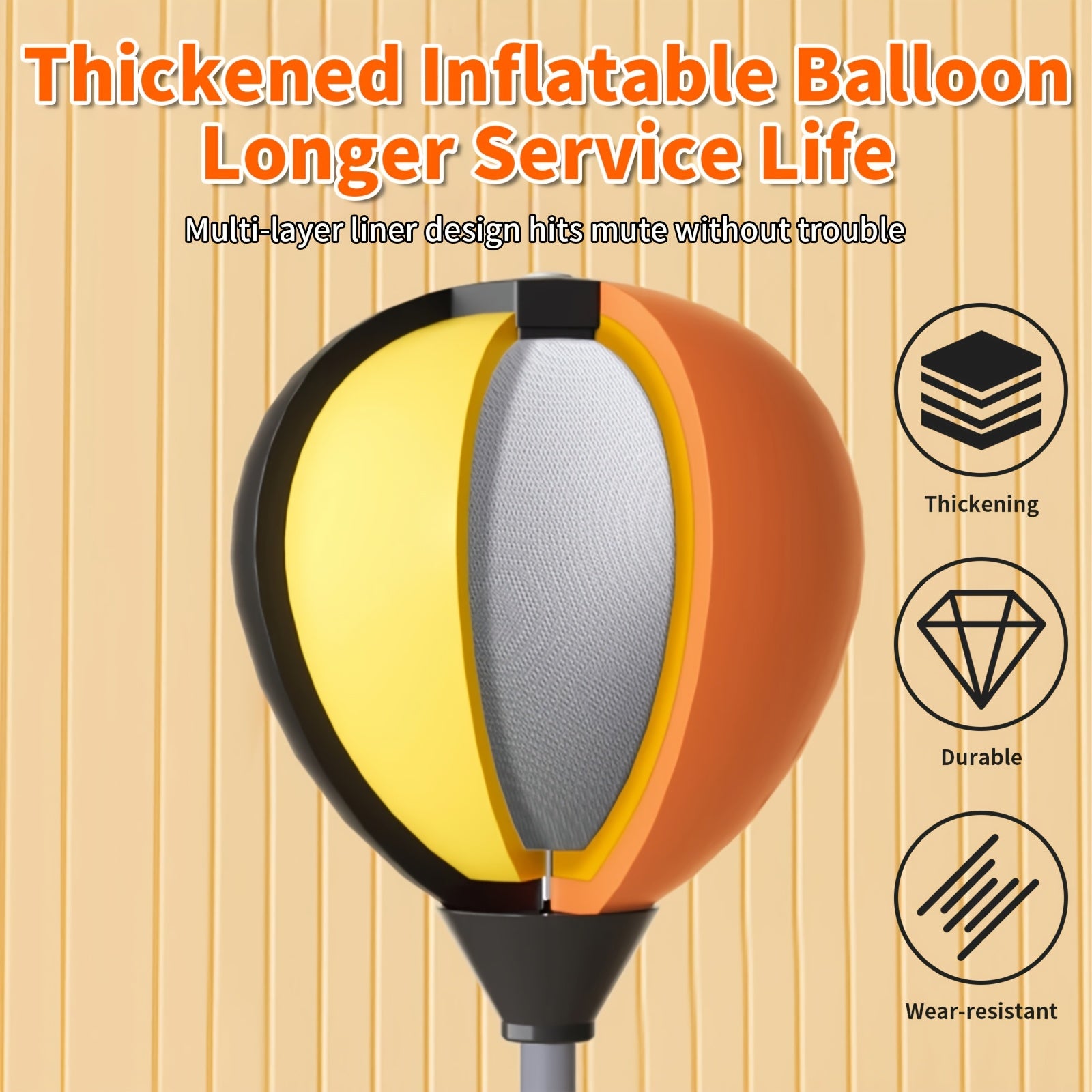Reaction Punching Ball for Boxing Training Speed Bag with Suction Cup Adhesive Base Adjustable Indoor Reflex Ball for Adults Youth Fitness Home Gym Workout