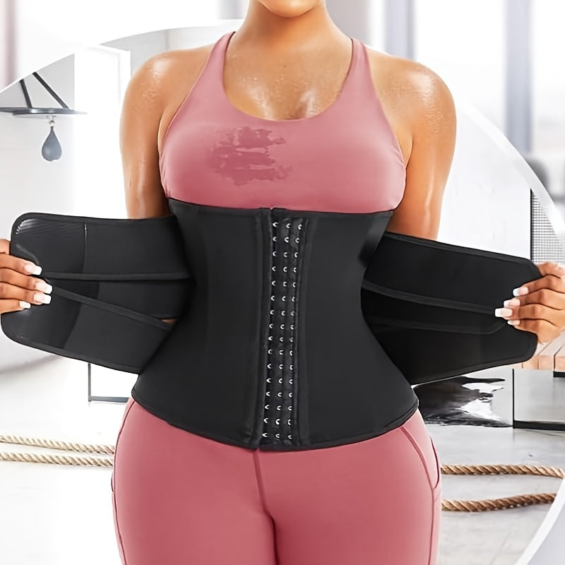 Waist Trainer for Women Triple Row Buckle Sauna Sweat Belt Abdominal Control Slimming Waist Cincher Body Shaper S-XXL