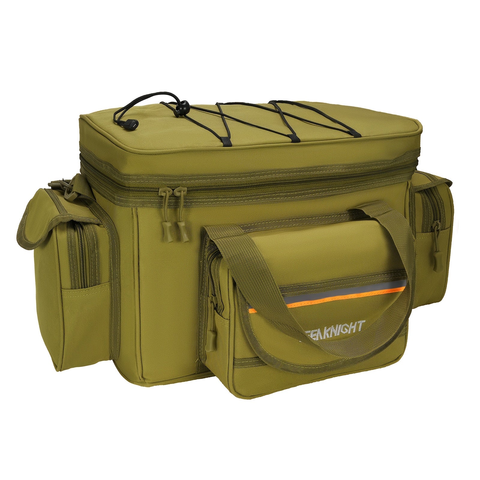 Fishing Tackle Bag Camouflage Durable Nylon Shoulder Carry Fishing Gear Bag for Hiking Travel Lure Storage Organizer