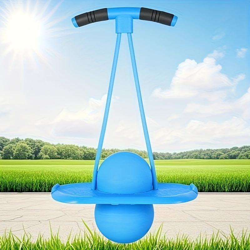 Fitness Bounce Ball High Elasticity Hopper Ball with Handle Durable Wear-Resistant Thick Load-Bearing for Adults Teens Ages 14+ Outdoor Fun Exercise Purple Red Blue