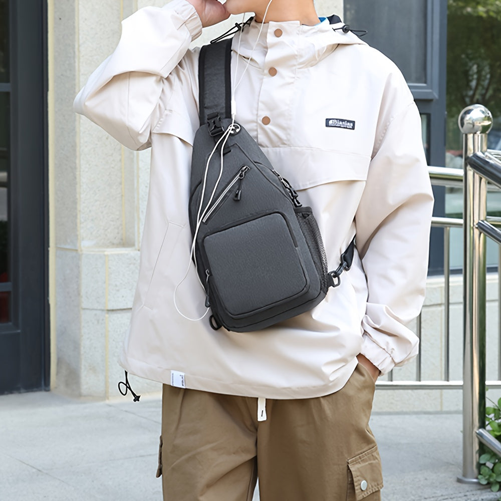 Crossbody Sling Bag for Men Women Large Capacity – Single Shoulder Travel Bag Multi-Purpose Outdoor Hiking Commuter Everyday Carry EDC Bag Secure Zipper Closure Unisex 14 Colors