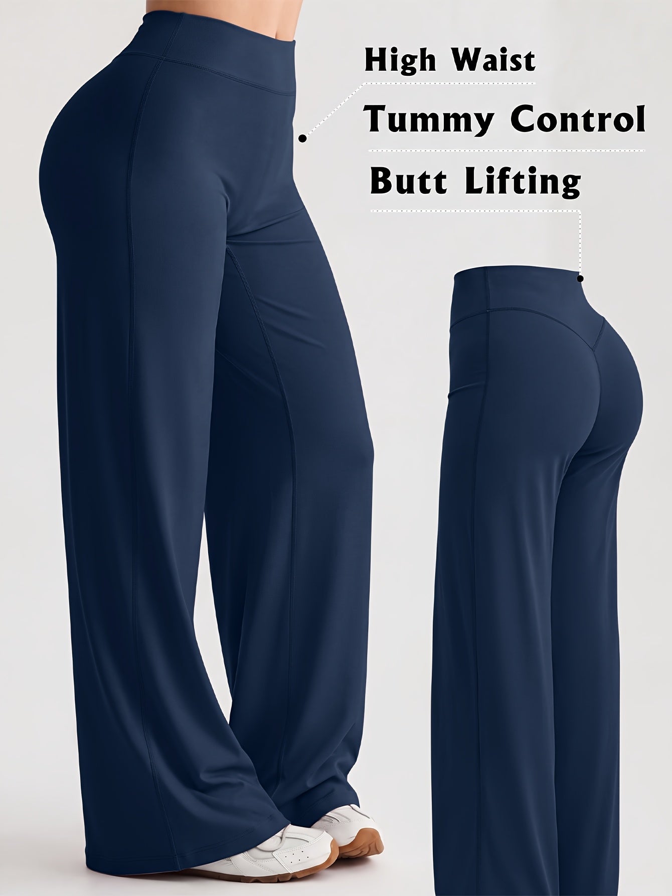 Women's Loose Straight Leg Yoga Pants – Breathable Soft Fabric Relaxed Fit Casual Lounge Trousers for Yoga, Workout, Home & Everyday Wear | S-XL | Chestnut, Cyan, Grey, Black