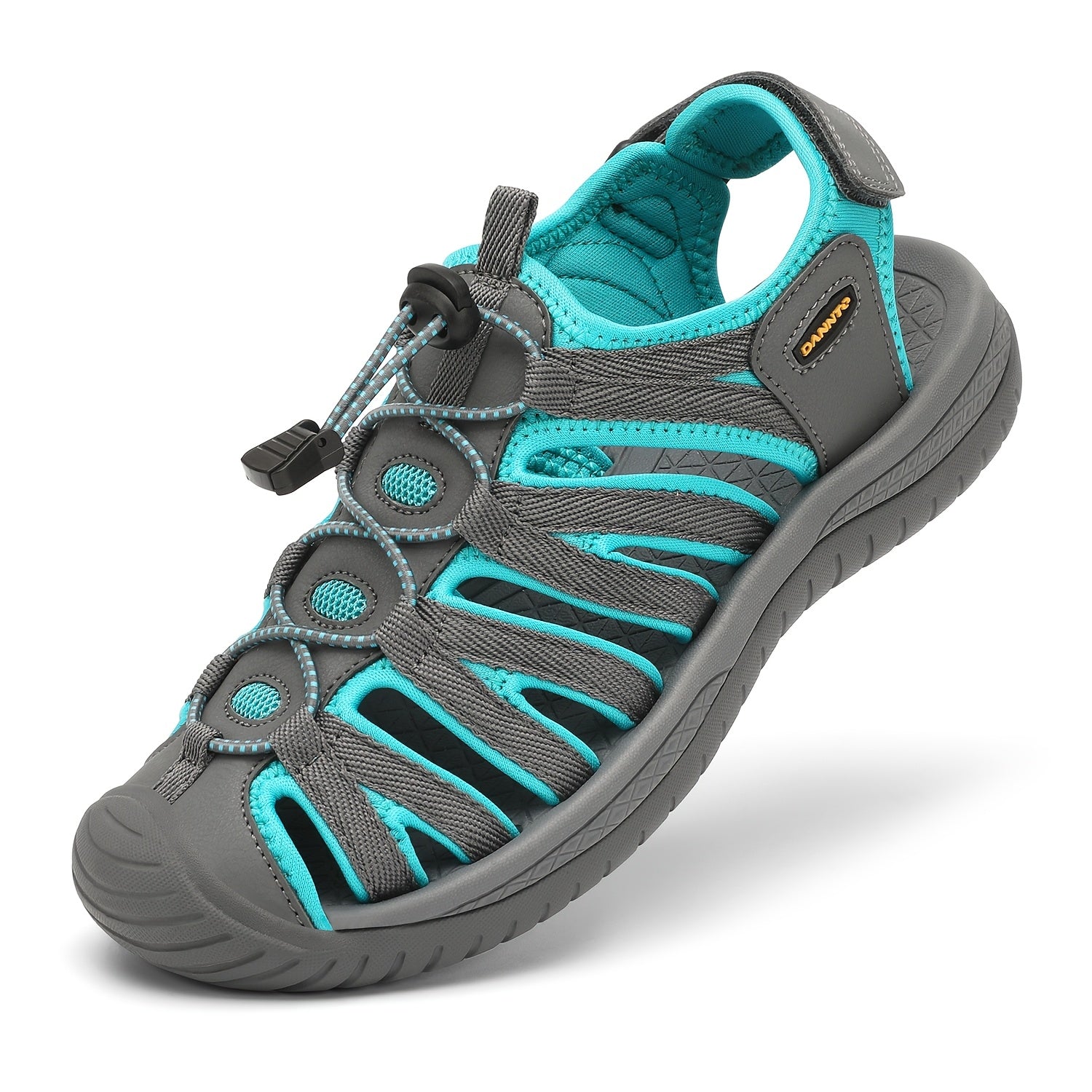 Women's Closed Toe Hiking Sandals – Lightweight Anti-Slip Water Sandals with Adjustable Straps for Outdoor Walking Beach Camping Travel Dark Gray Blue Navy Gray Green US 6-11