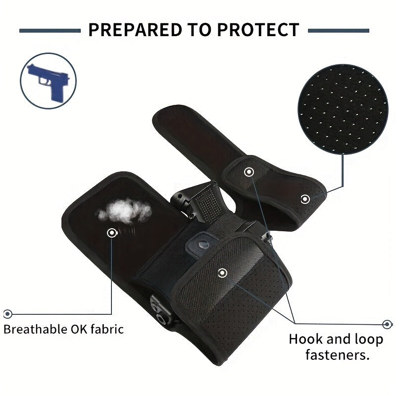 Universal Ambidextrous Ankle Holster with Mag Pouch - Adjustable Hook and Loop Concealed Carry Leg Holster for Men and Women, Polyester, Free Size