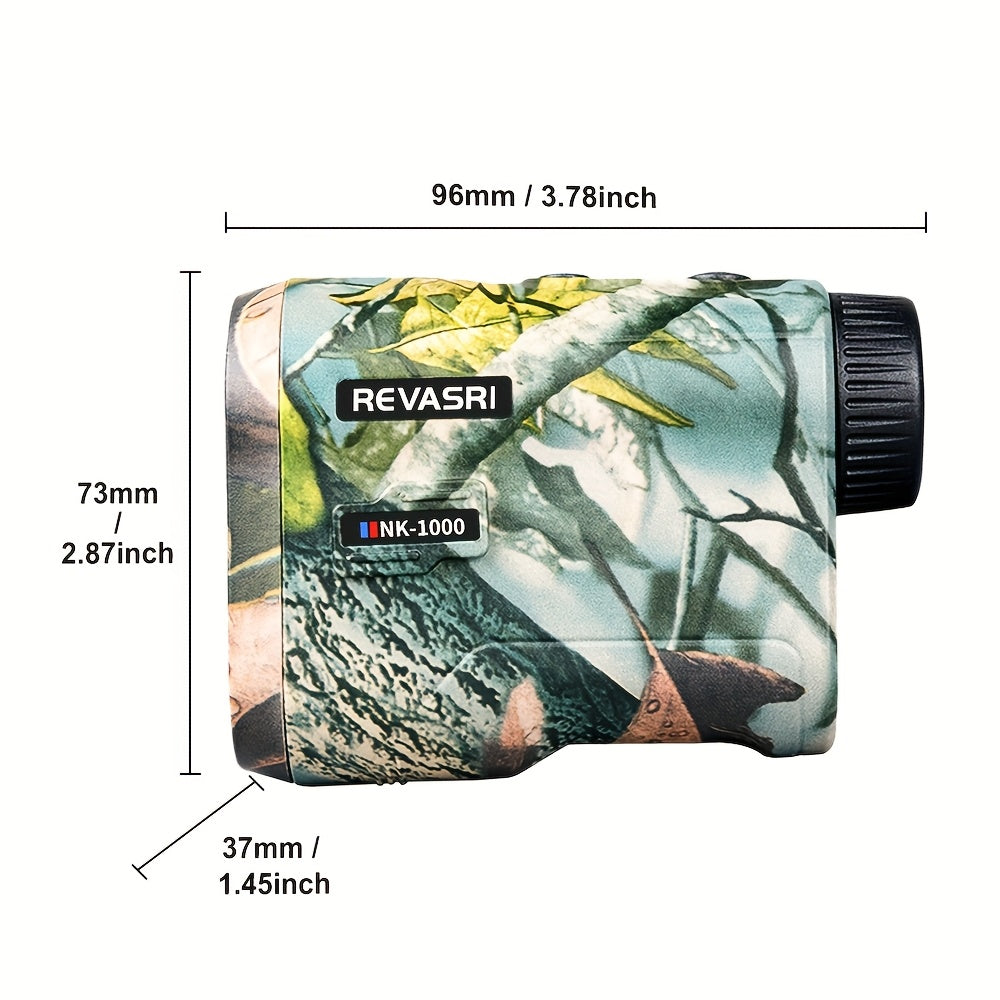 1000M Laser Rangefinder Golf Hunting Rangefinder Monocular Slope Compensation Flagpole Lock Speed Scan Mode USB Rechargeable Camouflage Outdoor
