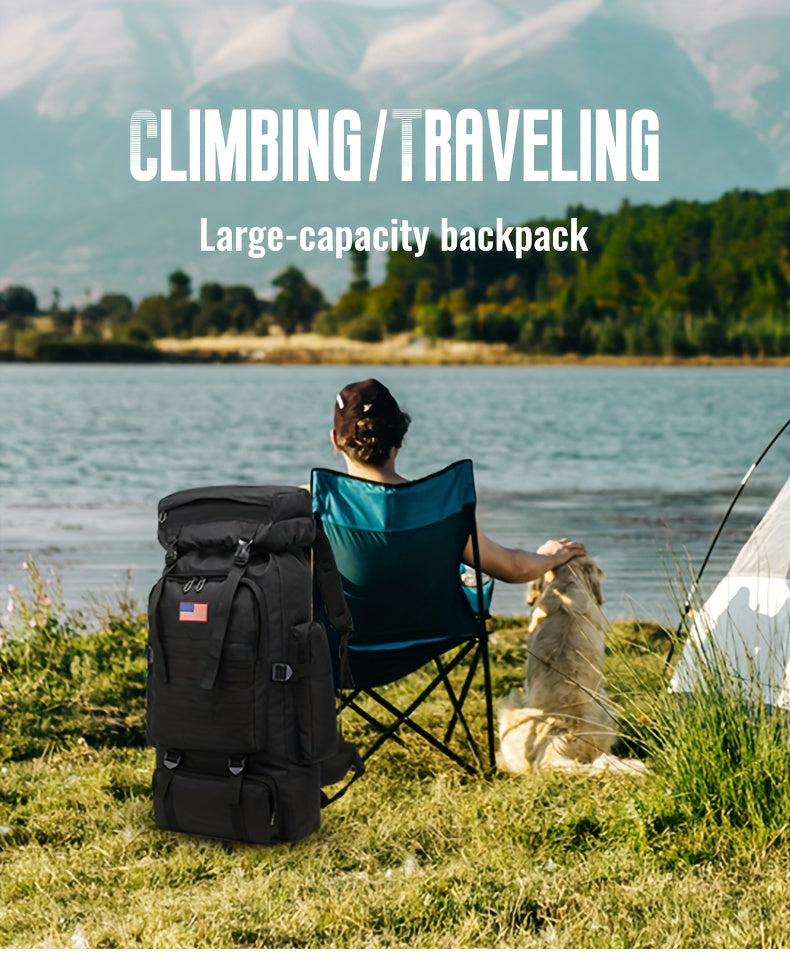 Hiking Backpack Set Large 22.45 Gal with Bonus Daypack – Men's Camping Backpacking Pack for Hiking Climbing Trekking Green Gray Desert Khaki Army Green