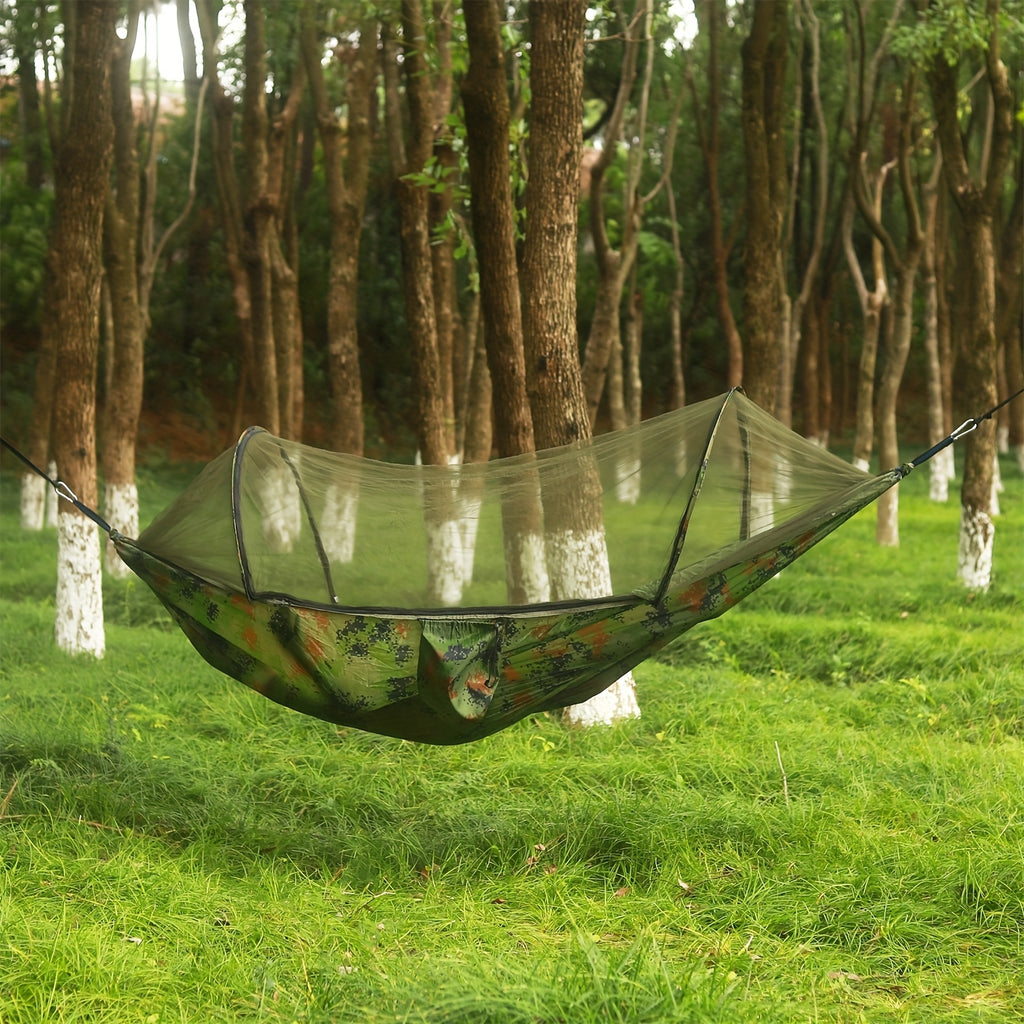 3-in-1 Double Camping Hammock with Mosquito Net and Sun Shade Durable Lightweight Portable for Camping Hiking Backpacking Picnic Garden Patio Park Outdoor Adventures